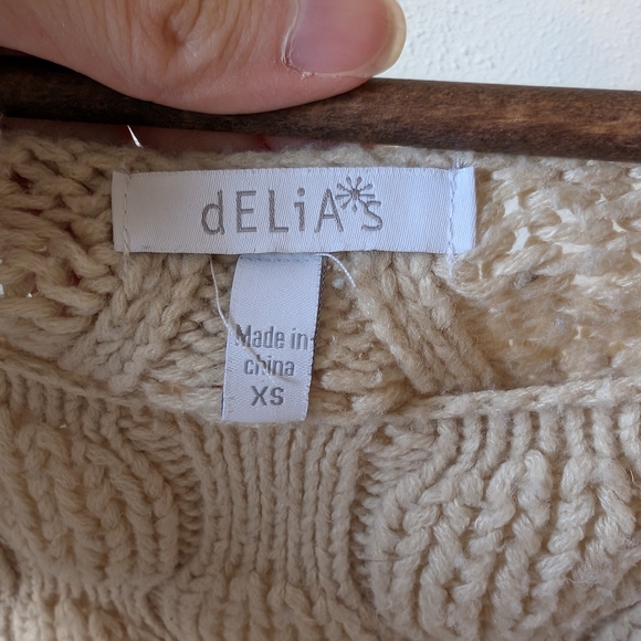 dELiA*s Cream Cable Knit Sweater - Picture 2 of 3